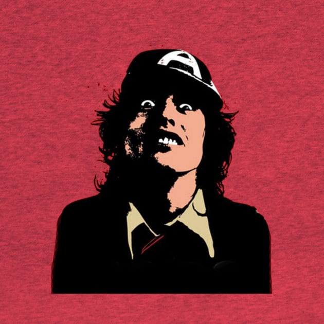 Angus Young AC/DC by rasterasu